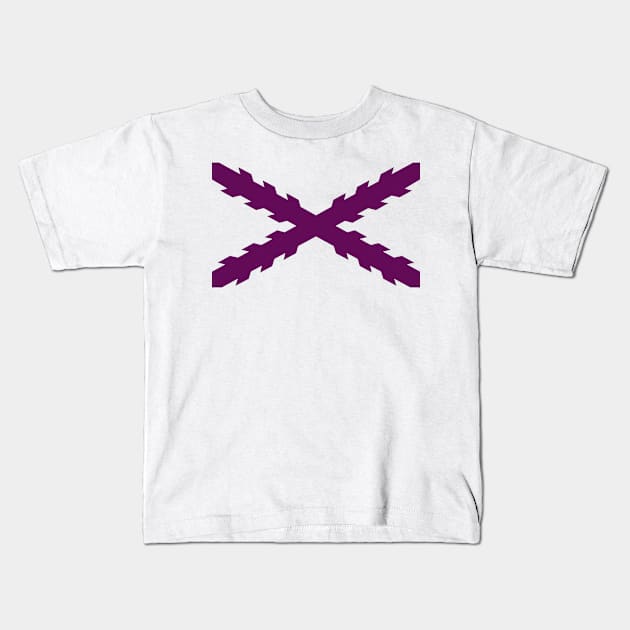 Cross of Burgundy (purple) Kids T-Shirt by PabloDeChenez